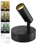 Goodea Spotlights Indoor, 3000mAh Rechargeable Battery Plant Spotlight Indoor with Remote, Wireless Led Uplighting with 3 Colors