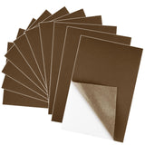 BOUBONI 10PCS Brown Self Adhesive Felt Fabric Sheets Sticky Felt Sheets for Craft Supplies Art Home Making(8.3 x 11.8/20 x 30cm)