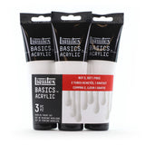Liquitex BASICS Acrylic Paint, 118ml (4oz) Tube, Set of 3, Titanium White