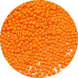 Bala&Fillic Orange Color 4mm Seed Beads About 1200pcs/100Grams in Bag, 6/0 Glass Craft Beads for Making Bracelet and Necklace (O