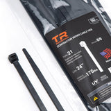 TR Industrial Contractor Series UV Cable Ties (50Piece), 24, Type 21S, Made in USA