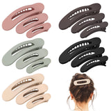 15 PCS Flat Hair Clips, 5 Colors Flat Claw Clips 3 Sizes Hair Claws for Women Girls Thin Hair