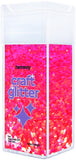 Hemway Glitter Shaker Fluorescent Pink 110g Super Chunky, Craft Glitter Shakers for Resin & Epoxy Crafts, Christmas Art Supplies