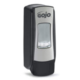 GOJO ADX7 PushStyle Foam Hand Soap Dispenser, Chrome/Black, for 700 mL GOJO ADX7 Foam Hand Soap Refills (Pack of 1) 878806