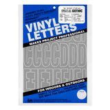 Graphic Products Permanent Adhesive Vinyl Letters and Numbers (160/pkg), 3, Silver