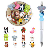 SALUOKE 12pcs 3D Animals Silicone Focal Beads Silicone for Keychain Making Beads for Pens Shape for Bracelet Necklace Crafts (3D