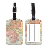 Nutcase Designer Luggage Travel Baggage Tags Single Tag With Name Card Inside Vintage Map