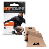 KT Tape, Pro Synthetic Kinesiology Athletic Tape, 20 Count, 10Precut Strips, Stealth Beige