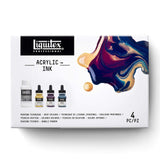 Liquitex Professional Acrylic Ink, 1oz (30ml), Pouring Technique, Deep Colors, Set of 4