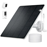 Ring Camera Solar Panel Charger, Compatible with Stick Up Cam, Stick Up Cam Pro, Spotlight Cam Plus/Pro, 5W5V, Weatherproof, 3M/