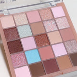 WanTuoluo Eyeshadow Palette, 25 - Shades Matte & Shimmer Finishes, Glitter Pigment Eye Makeup, Blendable Powder Cream, Rich Colo