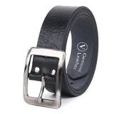 Sunshopping MenS Genuine Leather Belt Pin Buckle NonReversible | Formal & Casual Wear Black (Size_38)