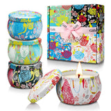 Scented Candles, 4 Packs 4.4oz Candle Set, Soy Candles for Home Scented, Aromatherapy Candle for Stress Relief, Bathing, Ideal G