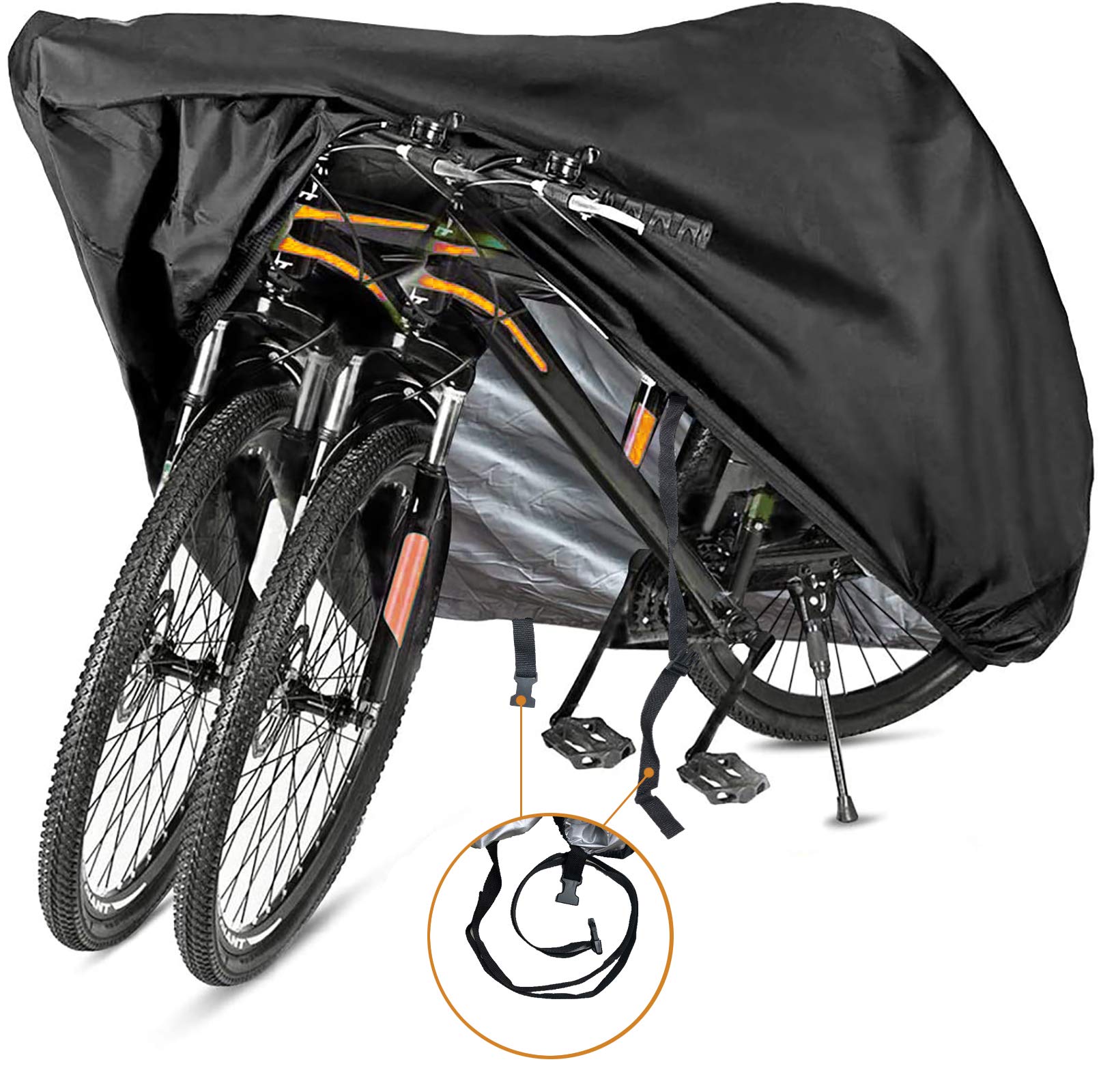 Szblnsm Bike Cover for 1, 2 or 3 Bikes Outdoor Waterproof Bicycle Covers 420D Heavy Duty Ripstop Material Offers Constant Protec