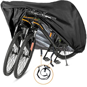 Szblnsm Bike Cover for 1, 2 or 3 Bikes Outdoor Waterproof Bicycle Covers 420D Heavy Duty Ripstop Material Offers Constant Protec