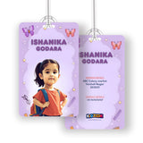 Kidzook Personalised Bag Tags | | Silicone Loop | Kids Travel Essential | Stylish Luggage Labels | Pre School, Camping Gear | Cu
