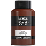 Liquitex BASICS Acrylic Paint, 400ml (13.5oz) Bottle, Burnt Sienna