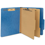 Staples 614620 Moisture-Resistant Classification Folders 2/5 Top Tab LTR 2 Div Navybl