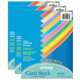 Colorful Card Stock, 10 8-1/2 x 11, 50 Sheets Per Pack, 3 Packs