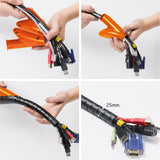 D-Line Cable Zipper Cord Tube Organizer With Zip Tool, Cable Management Sleeve, Cover For Long Wire Runs, 1 Inch Diameter (8.2 F