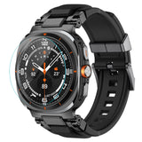 amBand for Samsung Galaxy Watch Ultra (2024) Bands for Men, Metal Connector Rugged Strap for Galaxy Watch 7 Ultra 47mm, Sport Ac