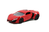 Jada Toys Fast & Furious 1:55 Lykan Hypersport Build N Collect Diecast Model Kit, Toys for Kids and Adults, Red