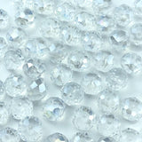 Jmassyang 60PCS 10mm Crystal Glass Beads Faceted Briolette Beads with Hole Loose Spacer Beads for DIY Jewelry Making Bracelets N