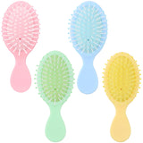4 Pack Mini Wet Hair Brush Travel Detangler Hair Brush Pocket Travel Hair Brush Mini Soft Bristles Hair Brush Small Paddle Hair 