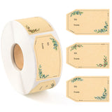 600 PCS Christmas Gift Tag Stickers 1.18 x 2 Greenery Gift Lables Self-Adhesive Present Labels for Envelopes Bags Boxes Wrapping
