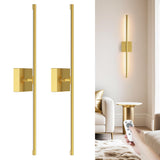 VOLISUN Battery Operated Wall Sconce Set of Two, Gold Rechargeable Wall Lights with Remote Control, 3000K-6500K Dimmable Wall La