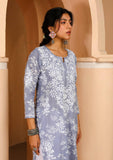 Anni Designer Women'S Cotton Blend Chikankari Embroidered Straight Kurta (Zainab Grey-Nw_M_Grey_Medium),Grey,M,,,