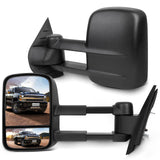 SCITOO Towing Mirrors Compatible With 2008-2013 For Chevy Silverado For GMC Sierra 1500/2500 HD/3500 A Pair(Left Right Side Tow 