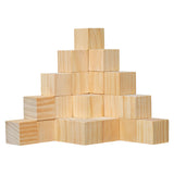Ninekong 30 Pack Unfinished Wood Blocks 2 Inch - Solid Pine Wooden Cubes for Crafts, Sanded Smooth Natural Wood Squares for Pain