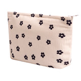 Cosmetic Bags for Women - Corduroy Cosmetic Bag Aesthetic Women Handbags Purses Smile Dots Makeup Organizer Storage Makeup Bag G