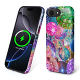 Flivro Magnetic Case for iPhone 16e, Compatible with Magsafe,PC Hard Shell & Silicone Inner Bumper, Anti-Scratch Full-Body Cover