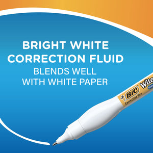 Bic Wite-Out Brand Shake 'N Squeeze Correction Pen, 8 Ml Fluid, 1 Count Pack Of White Pens, Fast, Clean And Easy To Use Pen Offi