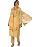 Libas Women'S Organza Kurta Set (49178_Yellow