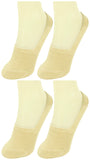 Pinkit Men & Women 4 Pairs Cotton No Show Loafer Socks(Color Beige)