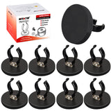 MUTUACTOR Universal Magnetic Mount Heavy Duty Hooks for Flashlight Holder,Anti-slipLarge Opening Durable Magnets Flexible Clamps