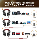 Oneodio Over Ear Headphone, Wired Bass Headsets With 50Mm Driver, Foldable Lightweight Headphones With Shareport And Mic For Rec