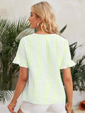Wedani Women'S Cotton Casual V Neck Top (Medium Green),Green,M,Cotton,Western,