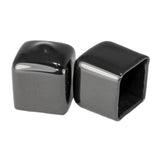 Prescott Plastics 1/2(12.7 mm) Outer Perimeter Flexible Plastic Hole Plugs, Square Black Metal Tubing End Caps, Strong Furniture