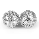 Snappsy Attractive Massage Ball Muscle Relief Spiky Massage Ball Portable, Silver, 3.2Cm