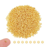 UNICRAFTALE 1000Pcs Spacer Beads Golden Flower Beads 4mm Metal Connector Beads Loose Beads Small Beads for DIY Bracelet Necklace