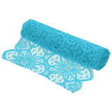 MECCANIXITY Lace Ribbon 10 Yards 7 Inch Lace Flower Trim for Craft Gift Wrappers Headbands Wedding Blue