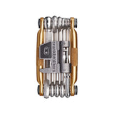 Crankbrothers Multi Tool M 17 Bike Tool MTB MultiTool Gold 17 bicycle tools (17 in 1 tool), ergonomic and lightweight