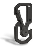 KeyUnity Titanium Carabiner Keychain Tool, 3 Functions in 1 Multitool for Everyday Carry (KU06BK)