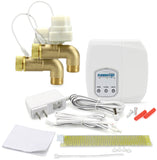 FloodStop Washing Machine Leak Detector Kit with Automatic Water ShutOff and Visual/Audible Alarms, 3/4 90deg, Hot & Cold Valv