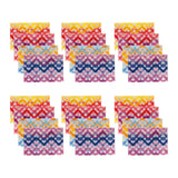 Polen 24 Pcs Button File Folder For A4, Fs Size, Envelope Document Certificates Bag, With Snap Button, Hd Printed, Zig Zag Line 