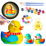 Loungelore Paint Your Own Duck Lamp Kit, Art Supplies Arts and Crafts for Kids Ages 8-12, DIY 3D Duckling Night-Light, Creativit